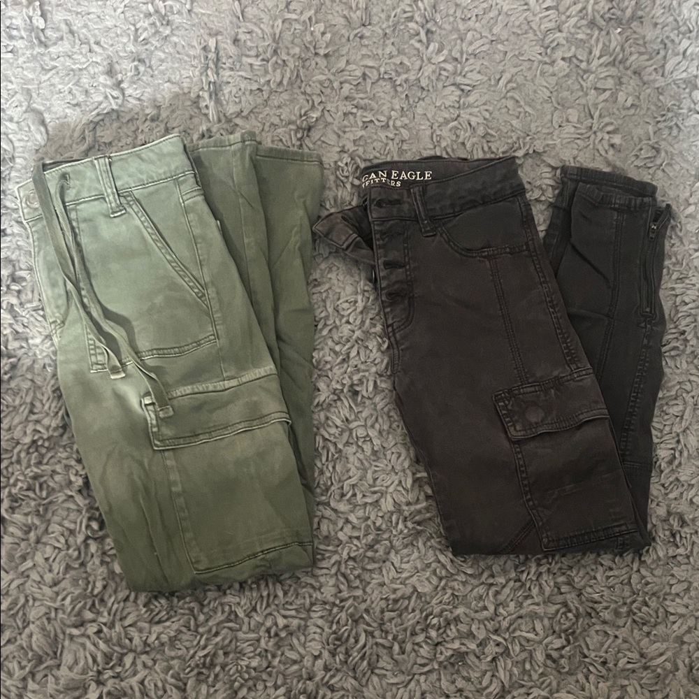 Women’s Cargo Pants - Green and Charcoal